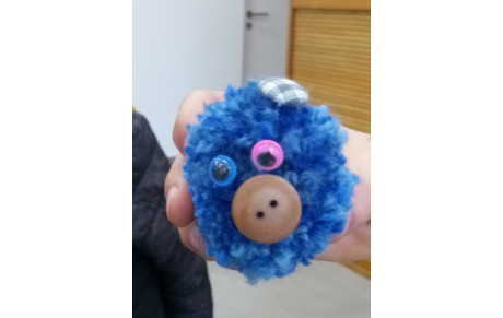 Préparation de &quot;Roule pompons&quot;